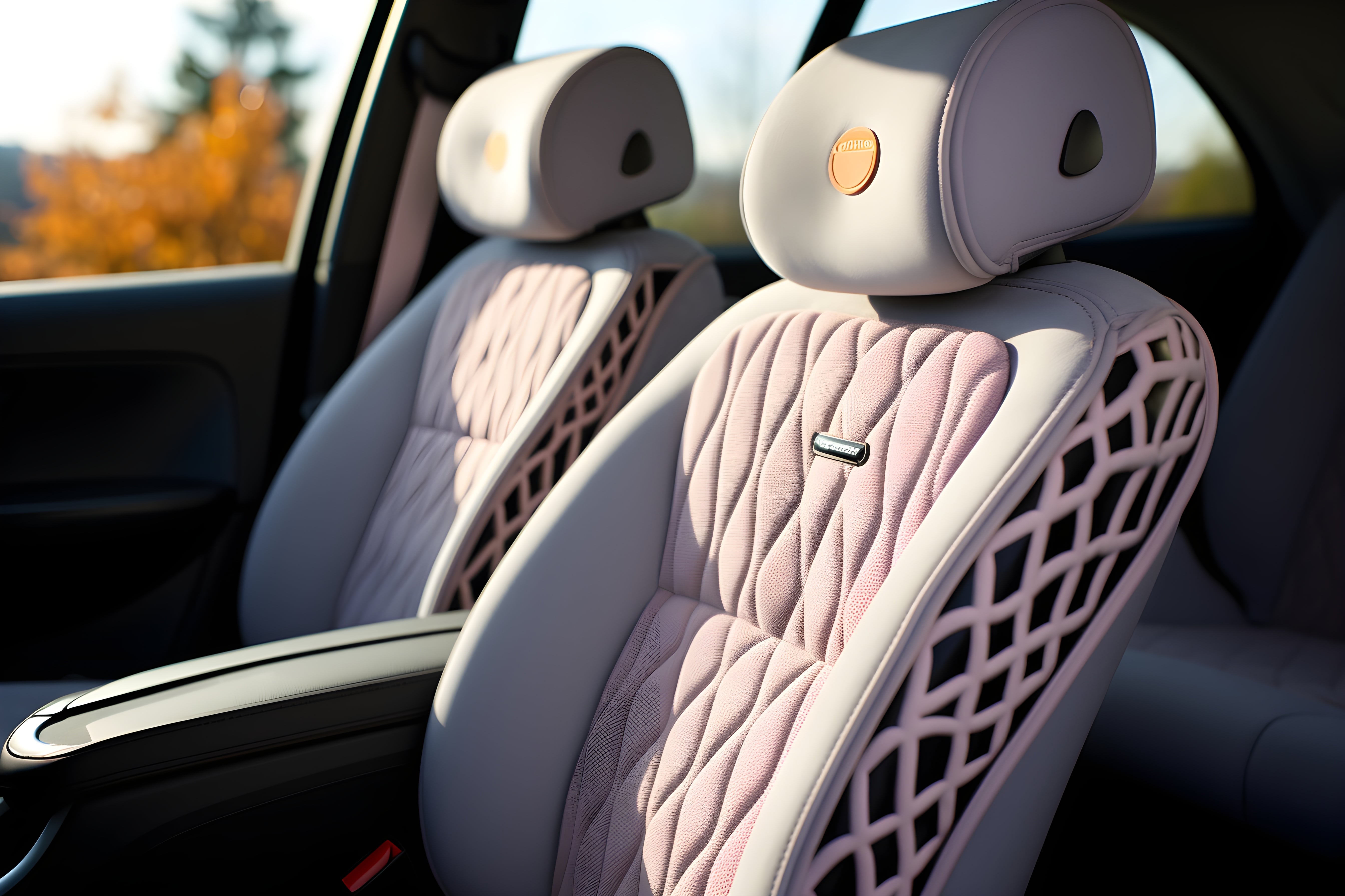 realistic foam car seats background min